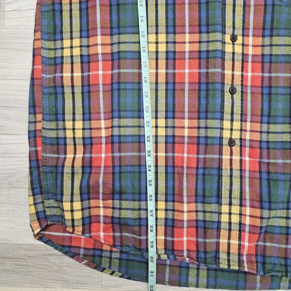 L.L. Bean Mens Colorful Plaid Flannel Shirt Button Down Size XL - Picture 4 of 7